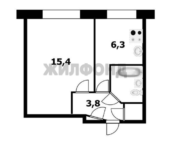 
  Продается 1-комн. квартира 29.1 м². Фото 11.