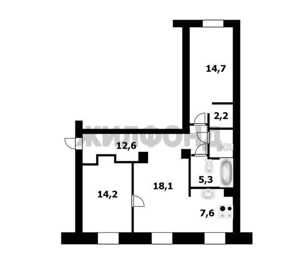 
  Продается 3-комн. квартира 77 м². Фото 25.