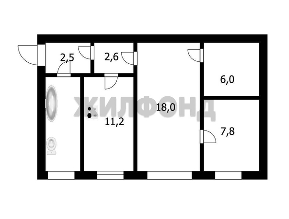 
  Продается 2-комн. квартира 52.9 м². Фото 12.