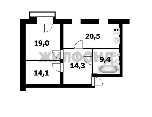
  Продается 3-комн. квартира 77.3 м². Фото 27.
