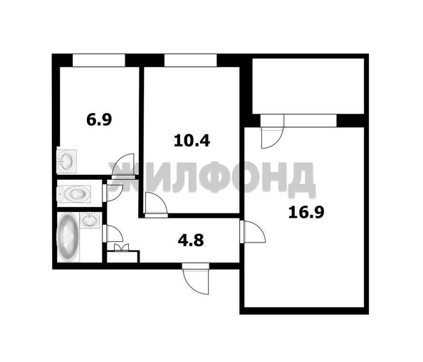 
  Продается 2-комн. квартира 42.7 м². Фото 16.