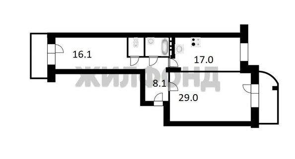 
  Продается 2-комн. квартира 74.3 м², в ЖК Ельцовский, 1-2 б/с. Фото 13.