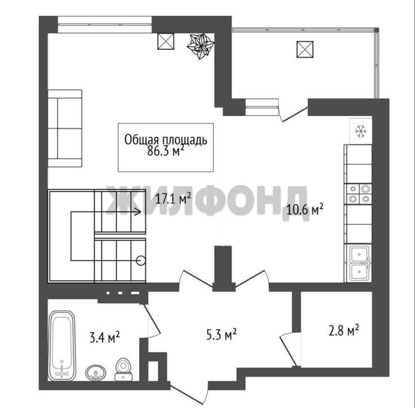 
  Продается 3-комн. квартира 79.1 м². Фото 9.