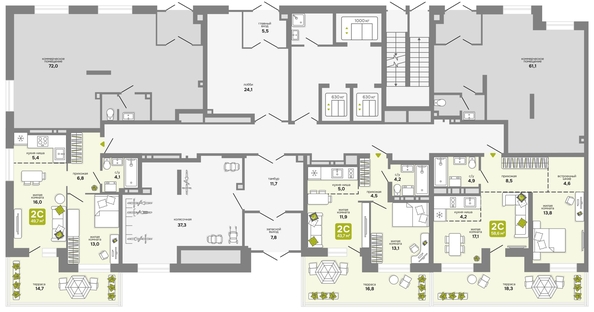 
  Продается 2-комн. квартира 49.7 м², в ЖК Счастливый квартал, дом 2. Фото 1.