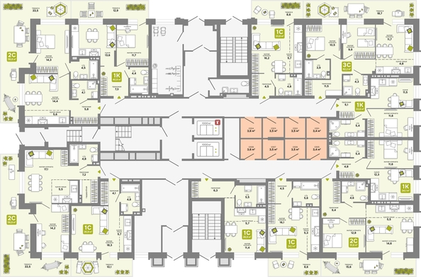
  Продается 3-комн. квартира 62.2 м², в ЖК Счастливый квартал, дом 3. Фото 1.