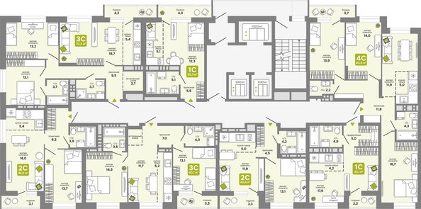 
  Продается 3-комн. квартира 70.3 м², в ЖК Счастливый квартал, дом 2. Фото 1.