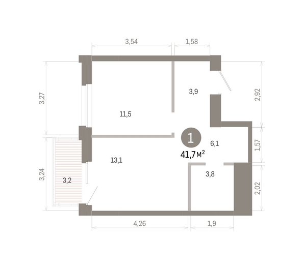 
  Продается 1-комн. квартира 41.69 м², в ЖК Город на озере. Фото 1.