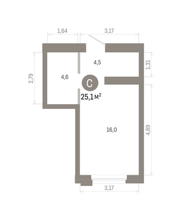 
  Продается студия 25.1 м², в ЖК Город на озере. Фото 1.