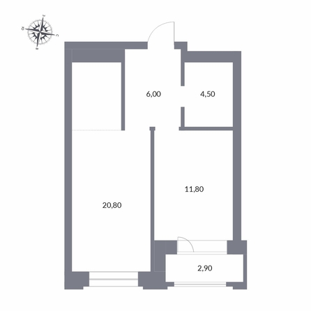 
  Продается 2-комн. квартира 46 м², в ЖК Державина, 50. Фото 1.