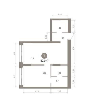 
  Продается 1-комн. квартира 50.02 м², в ЖК Европейский берег, дом 32. Фото 1.