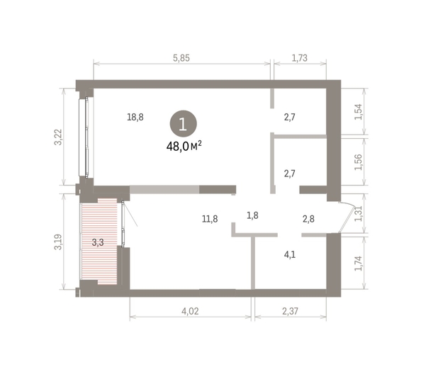 
  Продается 1-комн. квартира 48 м², в ЖК Европейский берег, дом 32. Фото 1.