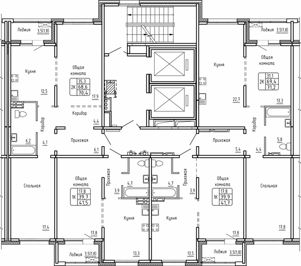 
  Продается 2-комн. квартира 70.4 м², в ЖК Самоцветы, Бирюза дом 1. Фото 1.