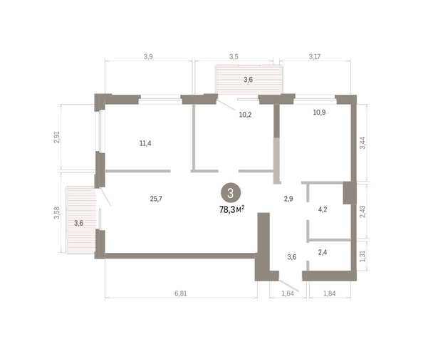 
  Продается 3-комн. квартира 78.25 м², в ЖК Город на озере. Фото 1.