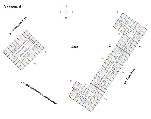 
  Продается 2-комн. квартира 55.77 м², в ЖК Страна.Тополевая, к 1. Фото 1.