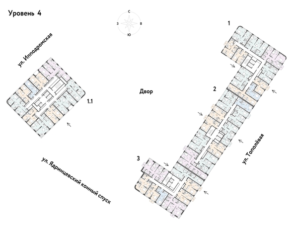 
  Продается 2-комн. квартира 65.28 м², в ЖК Страна.Тополевая, к 2. Фото 1.
