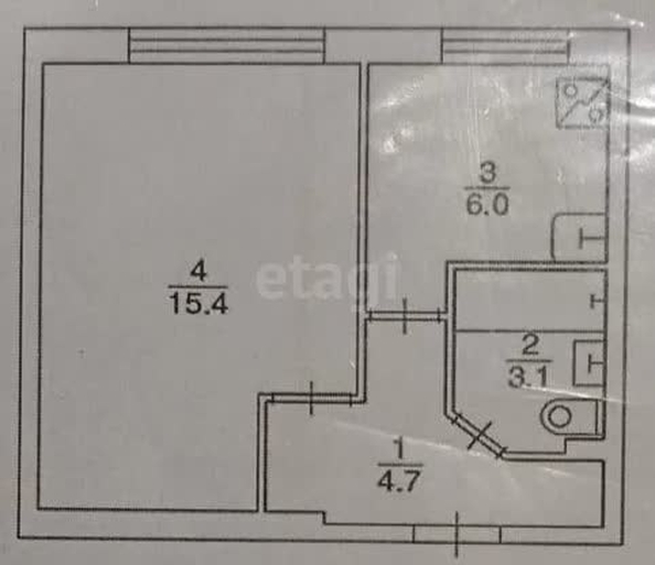 
  Продается 1-комн. квартира 29.2 м². Фото 19.