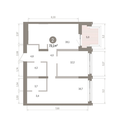 
  Продается 2-комн. квартира 73.05 м², в ЖК Европейский берег, дом 32. Фото 1.