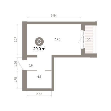 
  Продается студия 29.01 м², в  Квартал Молодость, дом 1. Фото 1.