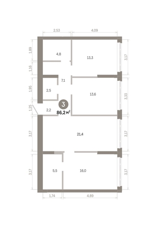
  Продается 3-комн. квартира 86.22 м², в  Квартал Молодость, дом 1. Фото 1.