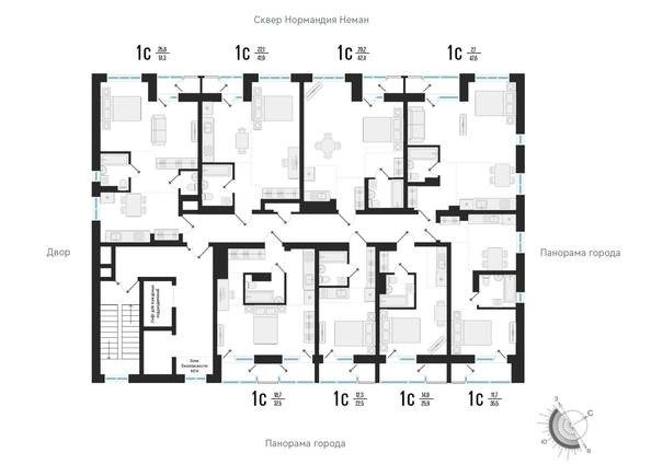 
  Продается студия 54.5 м², в ЖК Нормандия-Неман, дом 3. Фото 1.
