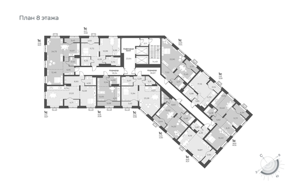 
  Продается студия 46.24 м², в ЖК Рафинад, дом 2. Фото 1.