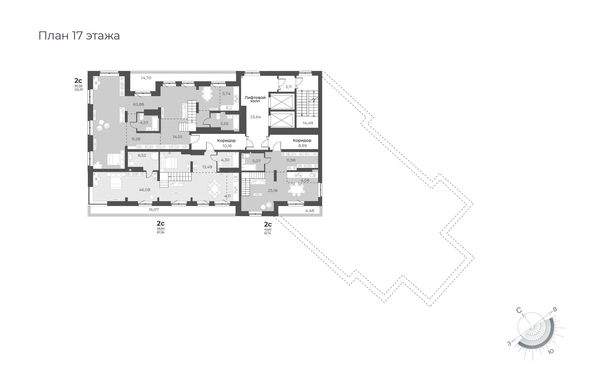 
  Продается 2-комн. квартира 113.39 м², в ЖК Рафинад, дом 2. Фото 1.