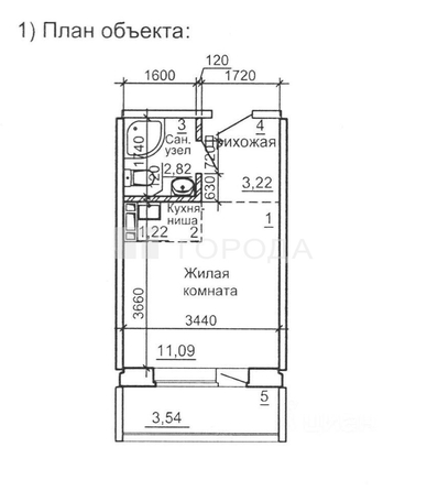 
  Продается студия 22 м², в МКР Чистая Слобода, дом 38. Фото 11.