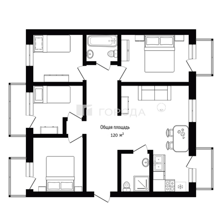 
  Продается 4-комн. квартира 135 м². Фото 45.