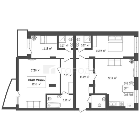 
  Продается 4-комн. квартира 115.2 м², в ЖК Возрождение. Фото 31.