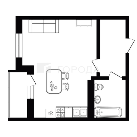 
  Продается студия 30.6 м², в ЖК Новые Матрешки, дом 2 . Фото 11.