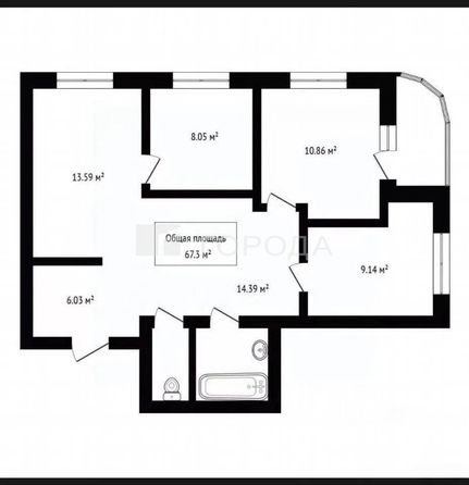 
  Продается 4-комн. квартира 67 м², в ЖК На Шоссейной, дом 3. Фото 10.
