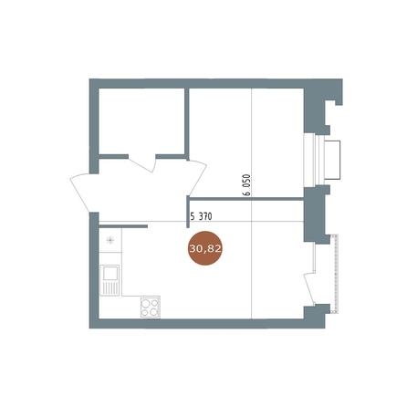 
  Продается 1-комн. квартира 30.7 м², в  1956 Кварталы Телецентра, 2. Фото 1.