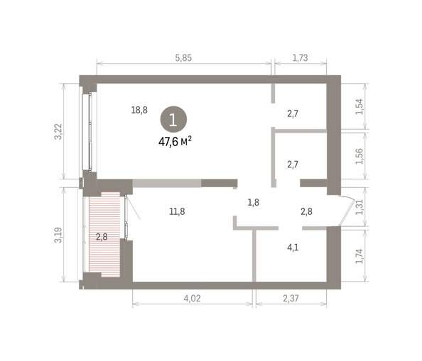 
  Продается 1-комн. квартира 47.56 м², в ЖК Европейский берег, дом 32. Фото 1.