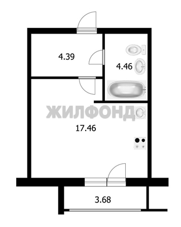
  Продается студия 26.6 м². Фото 6.