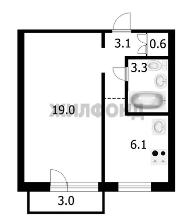 
  Продается 1-комн. квартира 32.1 м². Фото 14.