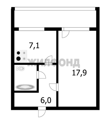 
  Продается 1-комн. квартира 34.6 м². Фото 2.
