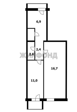 
  Продается 1-комн. квартира 41 м². Фото 14.