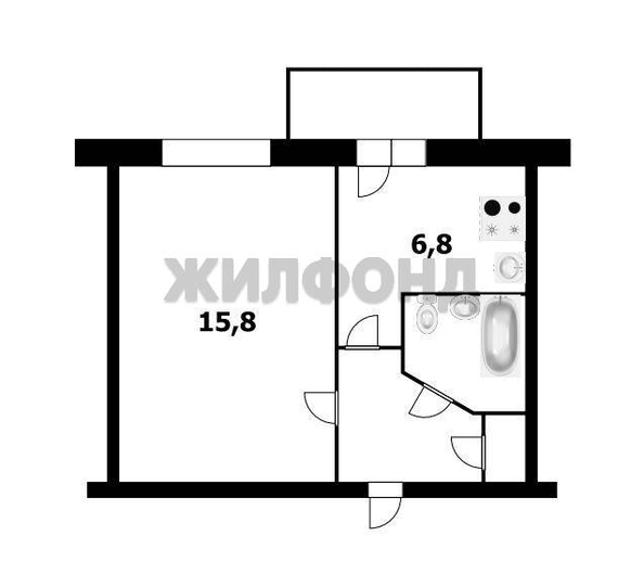 
  Продается 1-комн. квартира 28.7 м². Фото 13.