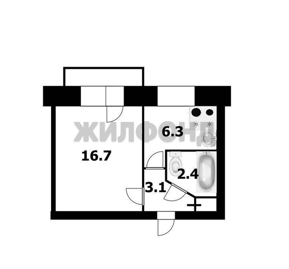 
  Продается 1-комн. квартира 28.7 м². Фото 13.