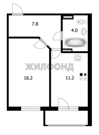 
  Продается 1-комн. квартира 39.2 м². Фото 2.