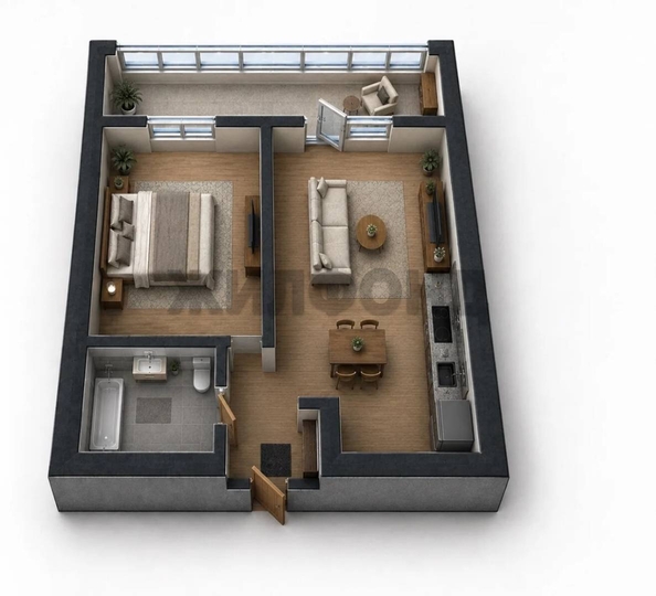 
  Продается студия 39 м². Фото 2.