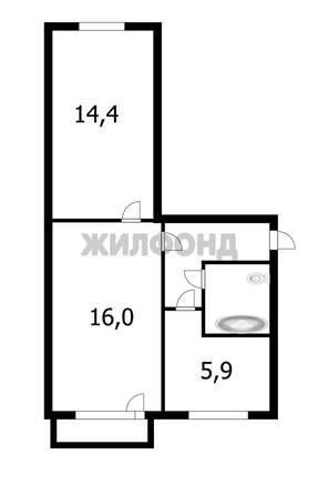 
  Продается 2-комн. квартира 45 м². Фото 2.
