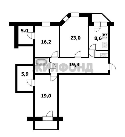 
  Продается 3-комн. квартира 104.9 м². Фото 1.
