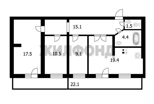 
  Продается 3-комн. квартира 75.3 м². Фото 8.