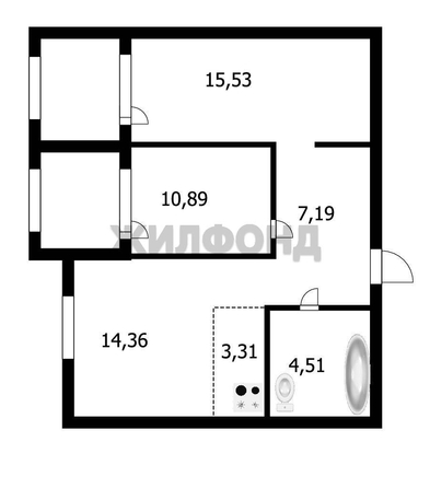 
  Продается 2-комн. квартира 56.1 м², в ЖК Фламинго, дом 7. Фото 21.