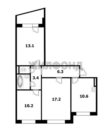 
  Продается 3-комн. квартира 66.4 м². Фото 26.