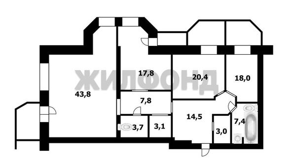 
  Продается 4-комн. квартира 139.5 м². Фото 27.