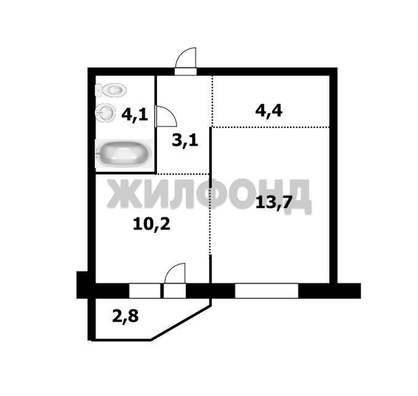 
  Продается 2-комн. квартира 35.7 м². Фото 18.