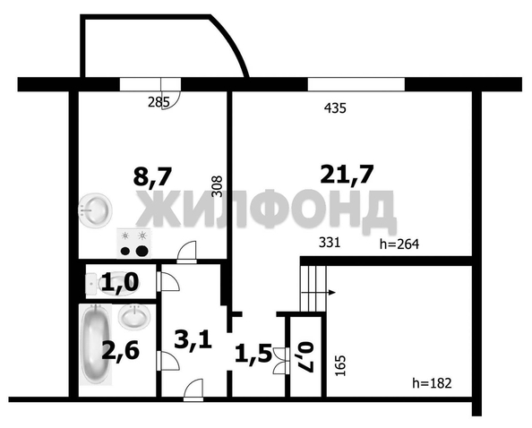 
  Продается 1-комн. квартира 41.9 м². Фото 9.