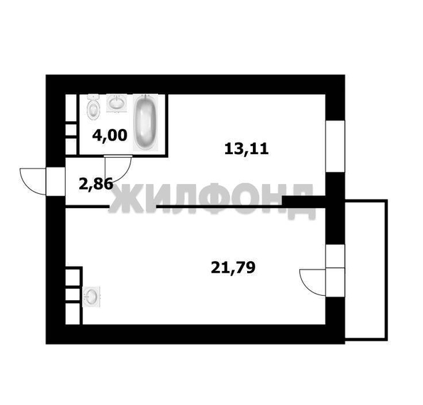 
  Продается 1-комн. квартира 44.84 м². Фото 1.